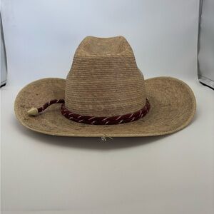 Vintage Casa Chavez Straw Cowboy Hat Handmade With Tassel Pigalle Size 8